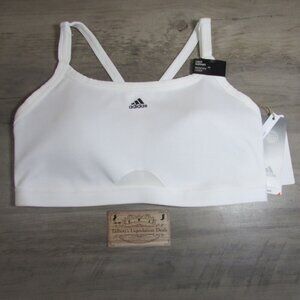 Adidas Women's LG A-C Aeroreact Training Light Support Sports Bra White